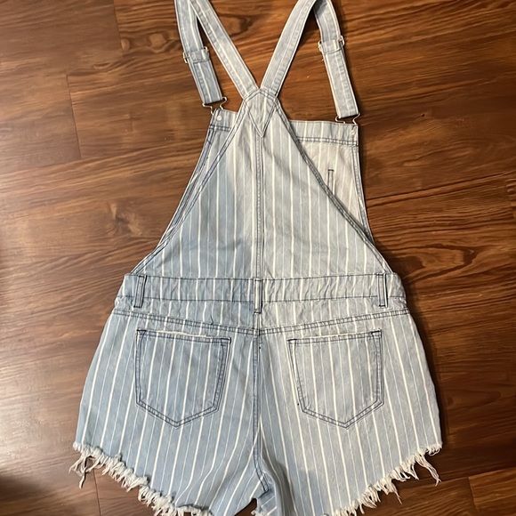 GB Denim Striped Short Overalls - Picture 4 of 4